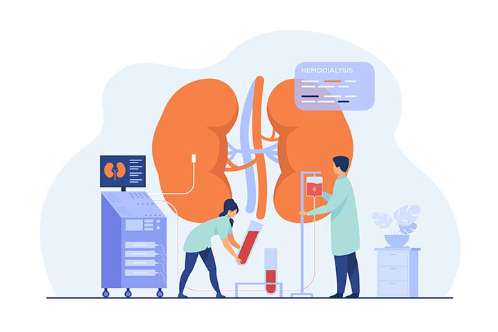 Treatment of kidney disease infographics