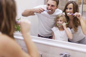 Parents should teach their children to brush twice everyday